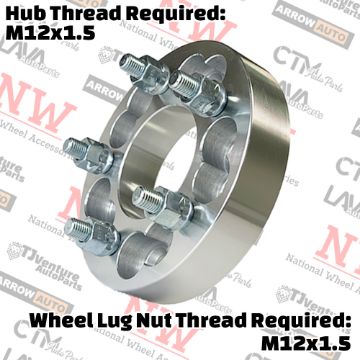 Show details for 4-Piece Set | 1.25” Thick | 5x110mm & 5x112mm to 5x112mm | Conversional Wheel Spacer Adapter | 74mm Center Bore | 12x1.5 Studs Picture of 4-Piece Set | 1.25” Thick | 5x110mm & 5x112mm to 5x112mm | Conversional Wheel Spacer Adapter | 74mm Center Bore | 12x1.5 Studs