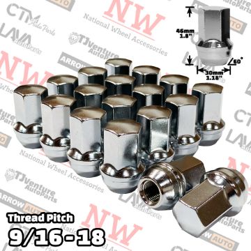 Show details for Wholesales | 30-Piece Box | 1.78” Tall | Chrome | 9/16-18 Thread | 7/8” Hex Drive | Buick/Cadillac/Chevy/Dodge/Ram/Ford/Lincoln/Jeep/GMC OEM Factory Style | Wheel Lug Nuts | Fit Stock Alloy Wheel Picture of Wholesales | 30-Piece Box | 1.78” Tall | Chrome | 9/16-18 Thread | 7/8” Hex Drive | Buick/Cadillac/Chevy/Dodge/Ram/Ford/Lincoln/Jeep/GMC OEM Factory Style | Wheel Lug Nuts | Fit Stock Alloy Wheel