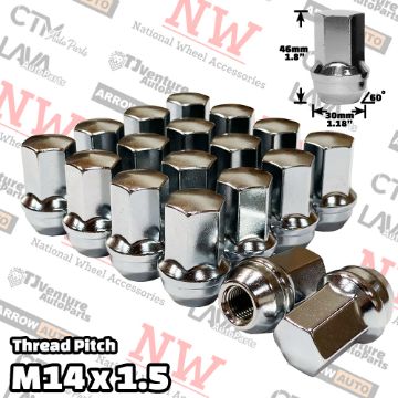 Show details for Wholesales | 120-Piece Box | 1.78” Tall | Chrome | 14x1.5 Thread | 7/8” Hex Drive | Buick/Cadillac/Chevy/Dodge/Ram/Ford/Lincoln/Jeep/GMC OEM Factory Style | Wheel Lug Nuts | Fit Stock Alloy Wheel Picture of Wholesales | 120-Piece Box | 1.78” Tall | Chrome | 14x1.5 Thread | 7/8” Hex Drive | Buick/Cadillac/Chevy/Dodge/Ram/Ford/Lincoln/Jeep/GMC OEM Factory Style | Wheel Lug Nuts | Fit Stock Alloy Wheel
