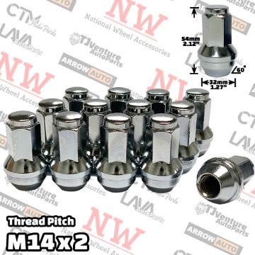 Show details for Wholesales | 96-Piece Box | Chrome | 14x2 Thread | 13/16” Hex Drive | Cone Seat | Ford/Lincoln OEM Factory Style | Wheel Lug Nuts | Fit Stock Alloy Wheel Picture of Wholesales | 96-Piece Box | Chrome | 14x2 Thread | 13/16” Hex Drive | Cone Seat | Ford/Lincoln OEM Factory Style | Wheel Lug Nuts | Fit Stock Alloy Wheel