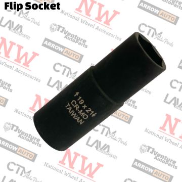 Show details for 1-Piece | Extra Thin Walled | 1/2” Drive Flip Deep Impact Socket | For 13/16” Hex and 3/4” Hex Lug Nuts / Lug Bolts Picture of 1-Piece | Extra Thin Walled | 1/2” Drive Flip Deep Impact Socket | For 13/16” Hex and 3/4” Hex Lug Nuts / Lug Bolts