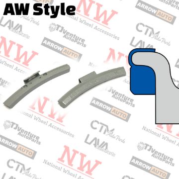 Show details for Wholesales | 4-Boxes | Grey | AW Style | 2 oz | Clip-on Balance Wheel Weights | Lead-Free | 25Pcs Each Box Picture of Wholesales | 4-Boxes | Grey | AW Style | 2 oz | Clip-on Balance Wheel Weights | Lead-Free | 25Pcs Each Box