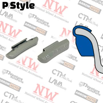 Show details for Wholesales | 4-Boxes | Grey | P Style | 1 oz | Clip-on Balance Wheel Weights | Lead-Free | 25Pcs Each Box Picture of Wholesales | 4-Boxes | Grey | P Style | 1 oz | Clip-on Balance Wheel Weights | Lead-Free | 25Pcs Each Box