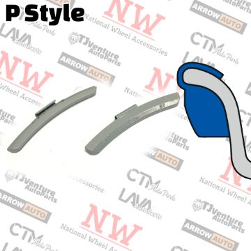 Show details for Wholesales | 4-Boxes | Grey | P Style | 2 oz | Clip-on Balance Wheel Weights | Lead-Free | 25Pcs Each Box Picture of Wholesales | 4-Boxes | Grey | P Style | 2 oz | Clip-on Balance Wheel Weights | Lead-Free | 25Pcs Each Box