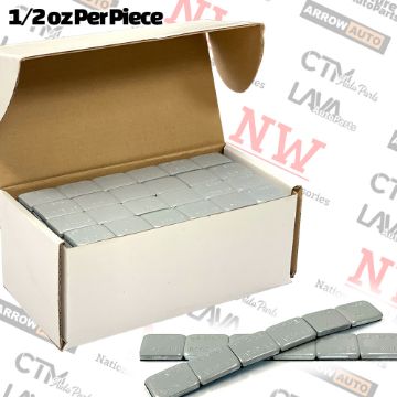 Show details for Wholesales | 6-Boxes | Grey | 1/2oz Balance Wheel Weights | Strong Premium Stick-on Adhesive Tape | Lead-Free | 288 Pcs Each Box Picture of Wholesales | 6-Boxes | Grey | 1/2oz Balance Wheel Weights | Strong Premium Stick-on Adhesive Tape | Lead-Free | 288 Pcs Each Box