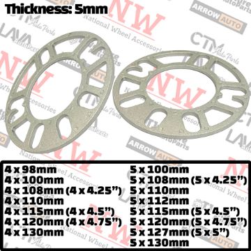 Show details for 2-Piece Set | 5mm Thick | Universal Wheel Space | 78mm Center Bore | 4x98mm 4x100mm 4x108mm 4x110mm 4x114.3mm 4x120mm 4x130mm 4x4.25” 4x4.5” 4x4.75” 5x100mm 5x108mm 5x110mm 5x112mm 5x115mm 5x114.3mm 5x120mm 5x127mm 5x130mm 5x4.25” 5x4.5” 5x4.75” 5x5” Picture of 2-Piece Set | 5mm Thick | Universal Wheel Space | 78mm Center Bore | 4x98mm 4x100mm 4x108mm 4x110mm 4x114.3mm 4x120mm 4x130mm 4x4.25” 4x4.5” 4x4.75” 5x100mm 5x108mm 5x110mm 5x112mm 5x115mm 5x114.3mm 5x120mm 5x127mm 5x130mm 5x4.25” 5x4.5” 5x4.75” 5x5”
